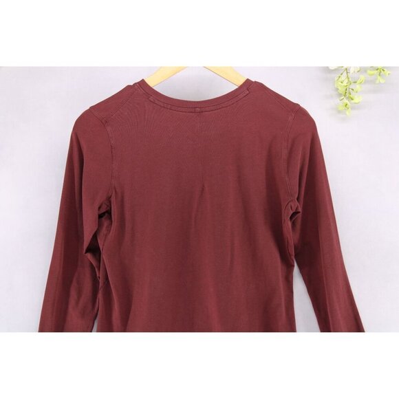 Lululemon Women's Athleta Pima Cotton & Lycra Long Sleeve Crew Neck Shirt Size 4 - Picture 4 of 6